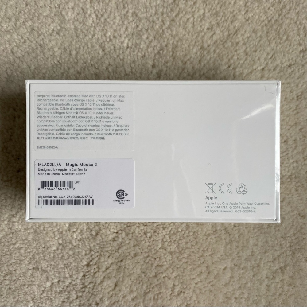 Apple Magic Mouse White Wireless Bluetooth Multi-Touch Mouse New in Box - Picture 2 of 2